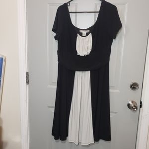 Black white dress